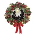 thumbnail image 2 of AMERTEER Lighted Nativity Scene Christmas Wreath with LED Light Battery Powered Front Door Decoration for Christmas, 2 of 10