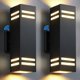 thumbnail image 1 of Luces de pared para exteriores SHIMR, 30 cm, del anochecer al amanecer, paquete de 2, 1 of 9