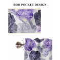 thumbnail image 6 of Purple Ombre Spring Floral 2 Panel Kitchen Curtains for Windows, Summer Botanical Flowers Bathroom Privacy Curtain, Home Décor Window Treatment for Bedroom/Living Room 55"x45", 6 of 6