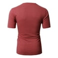 thumbnail image 4 of H2H Mens Comfortable Designated Basic Cotton Blend Crew Neck Premium T-shirt MAROON US L/Asia XL (CMTTS0198), 4 of 6