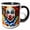 Black/White, variant on 3drose, Kind and Beautiful Classic Clown with Red Nose and Curly Red Hair, 11oz Magic Transforming Mug