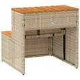 thumbnail image 5 of vidaXL Hot Tub Step Beige 50x50x50.5 cm Poly Rattan and Solid Acacia, 5 of 5