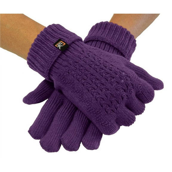 Mesh Knit Gloves, Superfine Baby Alpaca, Small, Viola Melange