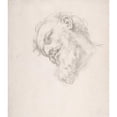 thumbnail image 2 of Carlo Maratti 15x17 Gold Ornate Wood Frame and Double Matted Museum Art Print Titled - Study for a Head of a Man (1625-1713), 2 of 4