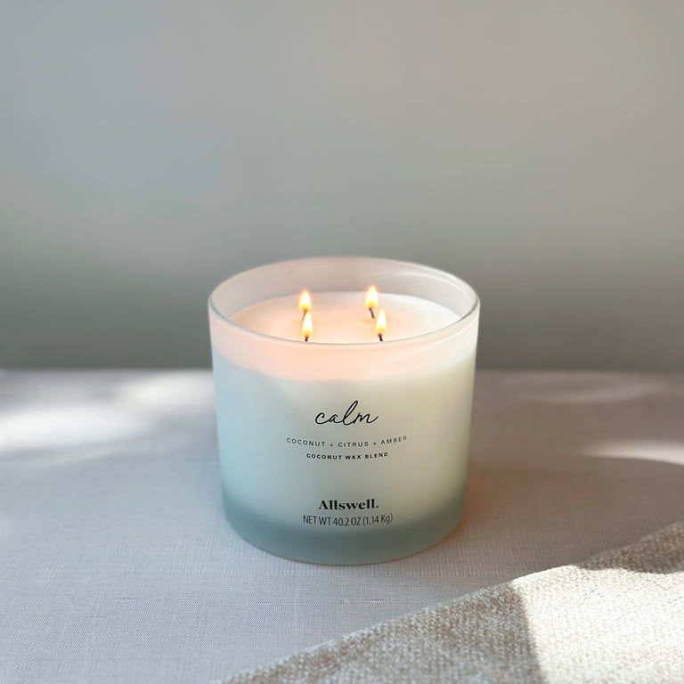Allswell Calm Scented 40.2oz 4-Wick Spa Candle Coconut Citrus