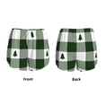 thumbnail image 5 of Vsdgher Green White Lumberjack Plaid Print Women's Running Double Layer Shorts High Waisted with Pockets Elastic Yoga Workout Athletic Gym Sports, 5 of 8