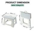 thumbnail image 2 of Uxcell Taburete Plegable de 9" para Adultos con Capacidad de 275 lbs, Taburete Antideslizante con Mango, Taburetes Plegables Grises, 2 of 7