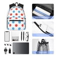 thumbnail image 6 of Fotbe Red Blue Polka Dots Lightweight Casual Laptop Backpack for Men and Women, Daily use Waterproof backpack, Backpack for College, 6 of 8