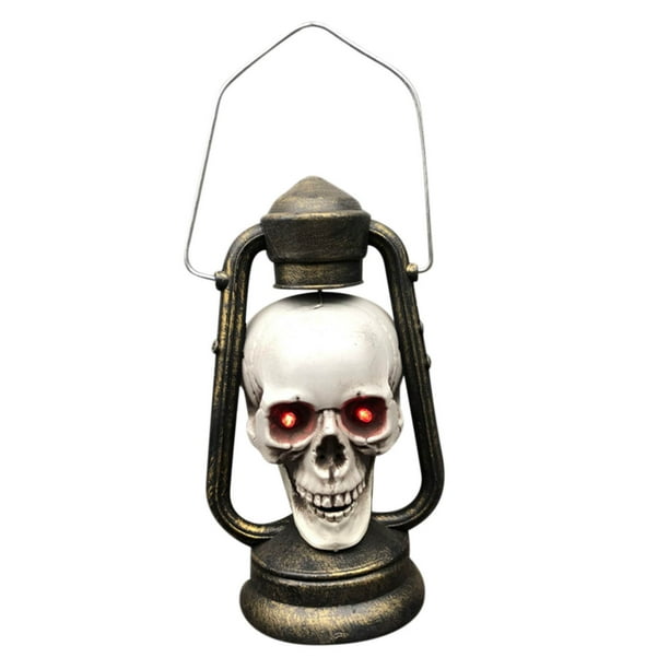 Led Tiras de Luz, Lámpara Del Cráneo de Halloween Mini Linterna Led Portátil para la Decoración Del Otoño de la Fiesta de los Niños Decoraciones Al Aire Libre de Interiores, Luces de Halloween Al Aire
