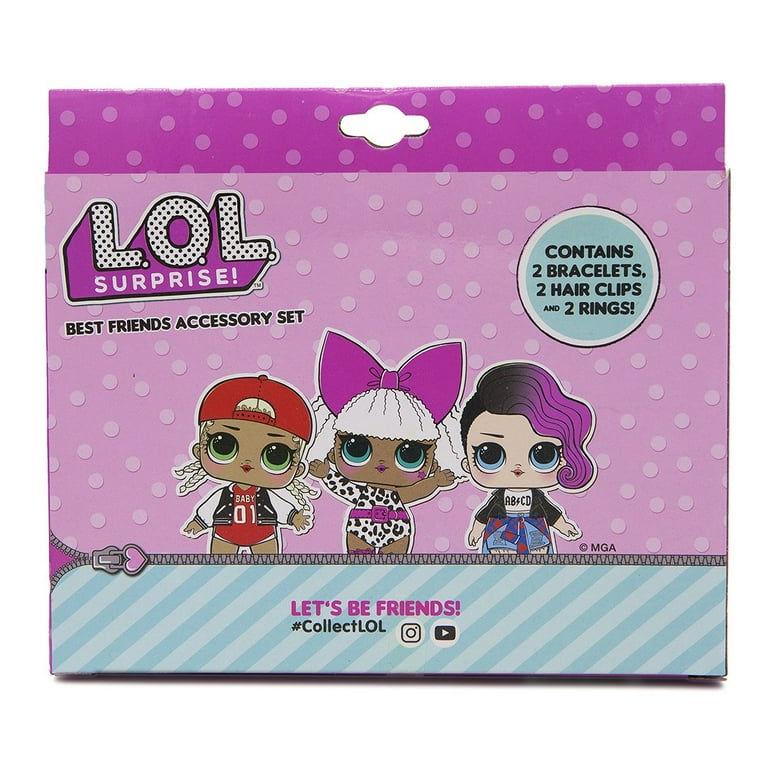LOL Surprise Best Friends Accessory Set with Bracelets and More Featuring Queen Bee Diva and Friends