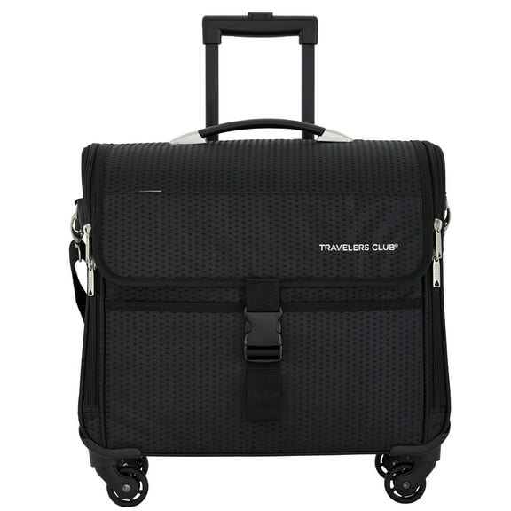 Travelers Club 17-inch Travel 4-Wheel Rolling Sewing Machine Bag, Black