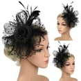 thumbnail image 1 of Bangcool Party Fascinator Faux Feather: Fashion Flower Fascinator Hat Tea Party Headband, 1 of 10