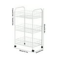thumbnail image 3 of WEGFTDUOP White Metal Three-tier Cart Household Kitchen Spices Fruit And Vegetables Compartmentalized Storage Basket Removable Snacks Layer Car, 3 of 6