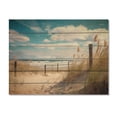 thumbnail image 3 of Designart "Calm Path To Dune Beach II" Nautical & Beach Print on Natural Pine Wood, 3 of 5
