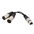 thumbnail image 4 of Cable de micrófono Sunnimix 2 Piezas XLR Divisor negro, 4 of 6
