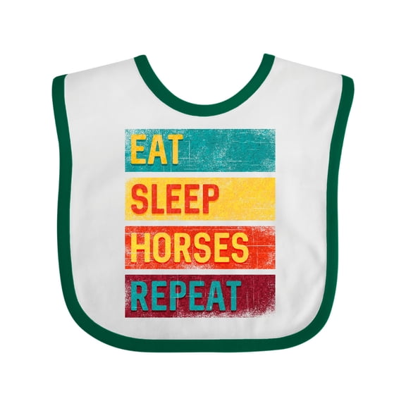 Inktastic Dressage Eat Sleep Horses Repeat Boys or Girls Baby Bib