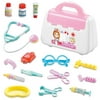 15-PCS Doctor Sets for Kids Medical Carry Case Doctor Set Children's Pretend Role Play Toys with Medical Case for Girls and Boys
