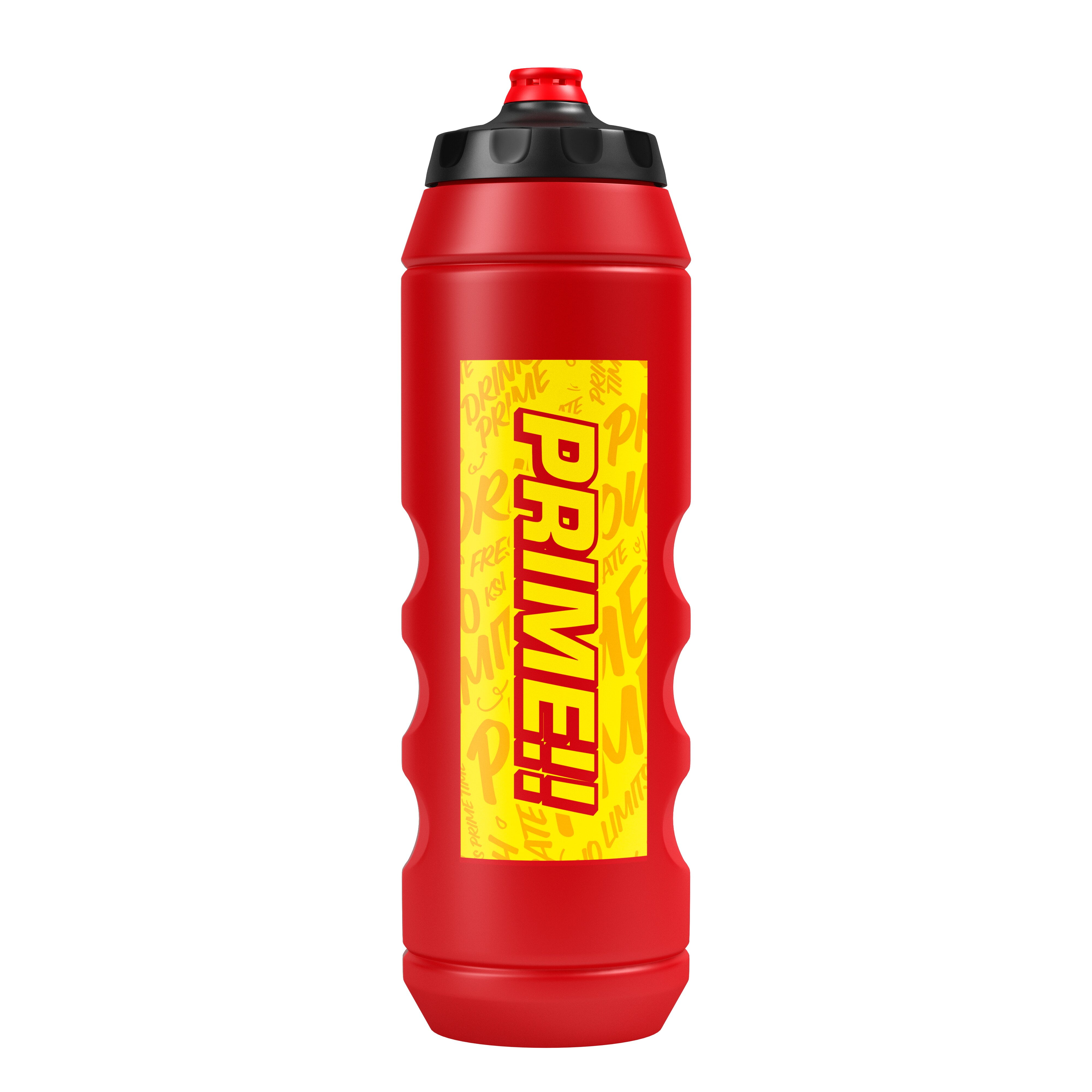 NEW PRIME Hydration Squeeze Bottle, 1L - Red & Yellow Special Edition