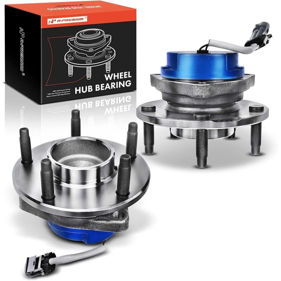 A-Premium 2 x Front Wheel Bearing and Hub Assembly with ABS & 5-Lug Compatible with Chevrolet Corvette 1997-2008, Cadillac XLR 2004-2008