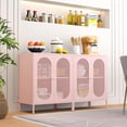 thumbnail image 2 of 2 Door Accent Cabinet,Metal Storage Cabinet with Adjustable Shelf,Buffet Sideboard for Bed Room,Living Room,Entryway,Hallway,Home,Hotel,Office,Garage,Kitchen,1 Removable Shelf., 2 of 17
