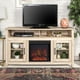 Photo 1 of 58" Wood Highboy Electric Fireplace Media Console TV Stand
