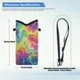 thumbnail image 7 of SEANATIVE Small Crossbody Phone Carry Pouch for Women Men with Removable Adjustable Strap Waterproof Mini Shoulder Bag Fits Most Smartphones, 8 x 4 inch, Colorful Tie-dye, 7 of 7
