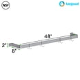 thumbnail image 3 of 48 in. Wall-Mounted Stainless Steel Single-Line Pot Rack, 3 of 6