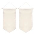 thumbnail image 1 of Uxcell 21" Length Enamel Pin Display Banner Canvas Pin Banner Wall Hanging Banner Beige 2 Pack, 1 of 5