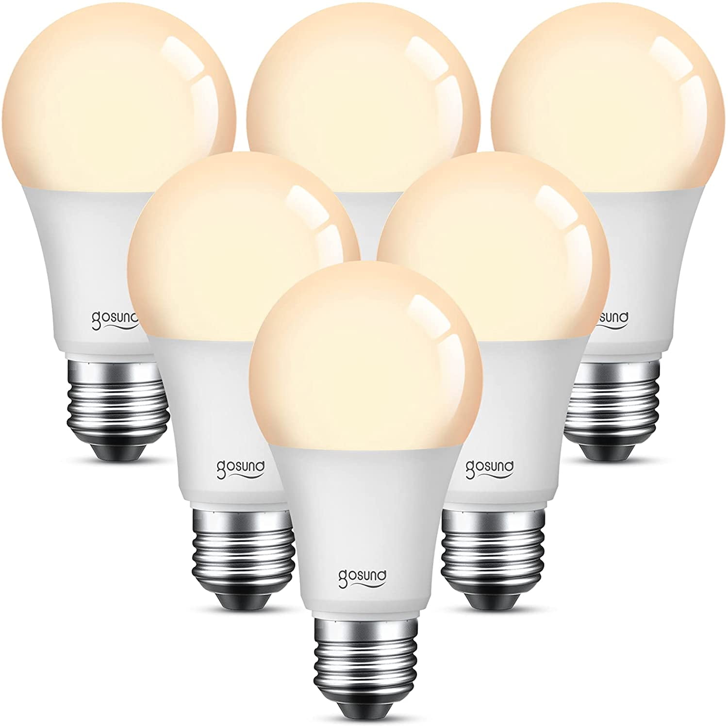 Herske flertal Regnskab Gosund Dimmable Smart LED Light Bulb E26 8W Warm White 6-Pack - Walmart.com