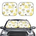 thumbnail image 2 of Haiem Sweet Honey Car Windshield Sun Shade (2 Pieces) Foldable Windshield Sun Shade Car Accessories for Truck SUV Pickup-Large, 2 of 7
