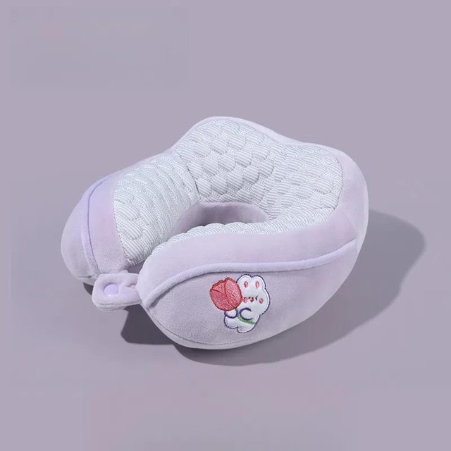 Oreiller en Forme de U en Forme de U Broderie Oreiller de Cou Oreiller de Sieste de Bureau Oreiller de Voyage Oreiller de Cou Coton pp Oreiller en Forme de U