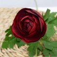 thumbnail image 3 of KUIZAP 60cm 5 Heads Artificial Ranunculus Flowers Floral Faux Peony Bouquet Wedding Home Decoration Simulation Artificial Flowers(Orange), 3 of 7