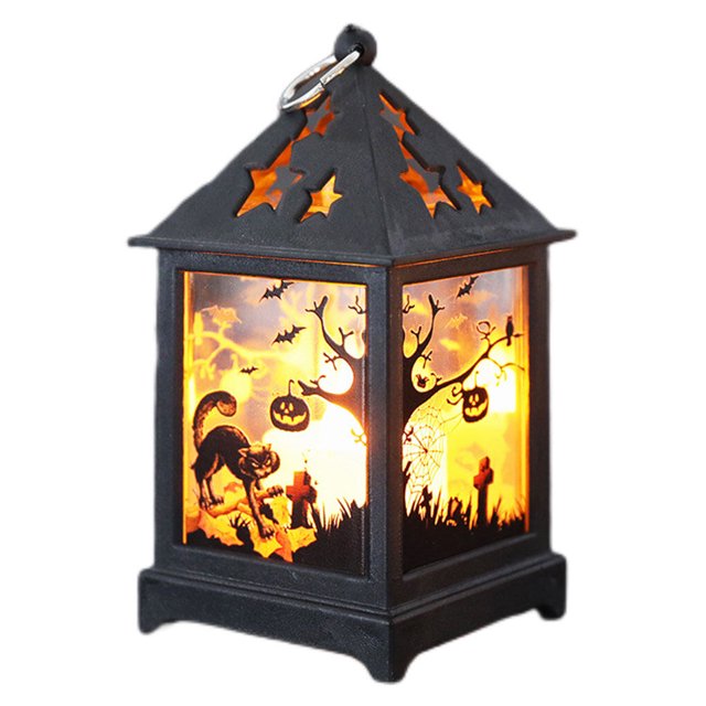 Moyic Luz colgante de Halloween para fiesta, lámpara de casa embrujada espeluznante de terror, chimenea de jardín, barra interior, farol, Type3 NO3