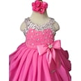 thumbnail image 4 of Jenniferwu G466 Infant Toddler Baby Newborn Little Girl's Pageant Party Birthday Dress Bubble Pink Size 18-24M, 4 of 5