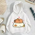 thumbnail image 2 of Byoo Girls Hoodie Cartoon Cute Capybara Print Pullover Hooded Sweatshirt for Kids, 2 of 4