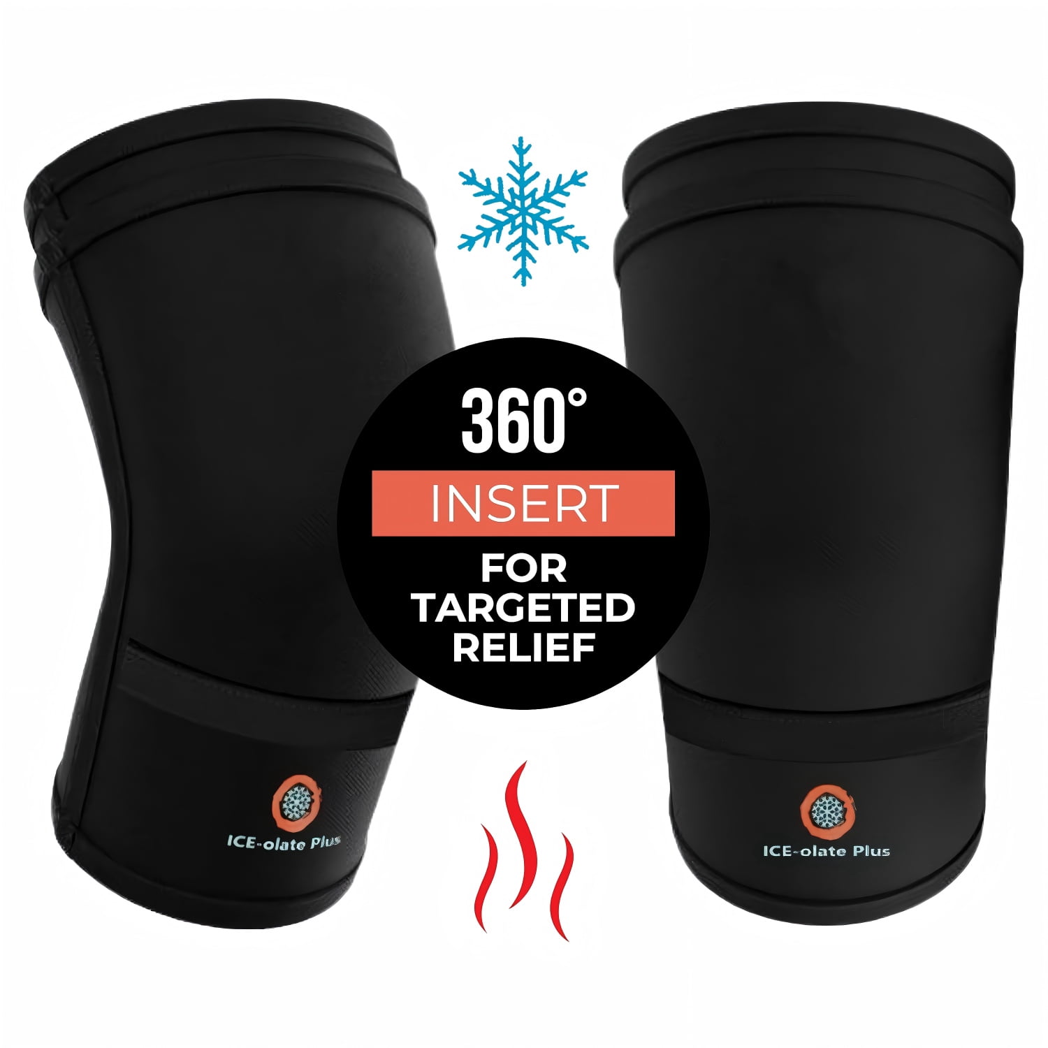 Knee Support Brace with Reusable Hot & Cold Gel Pack, Adjustable Compression Knee Wrap for Workouts, Daily Activities and Post-Workout Comfort - ICE-OLATE PLUS - XL