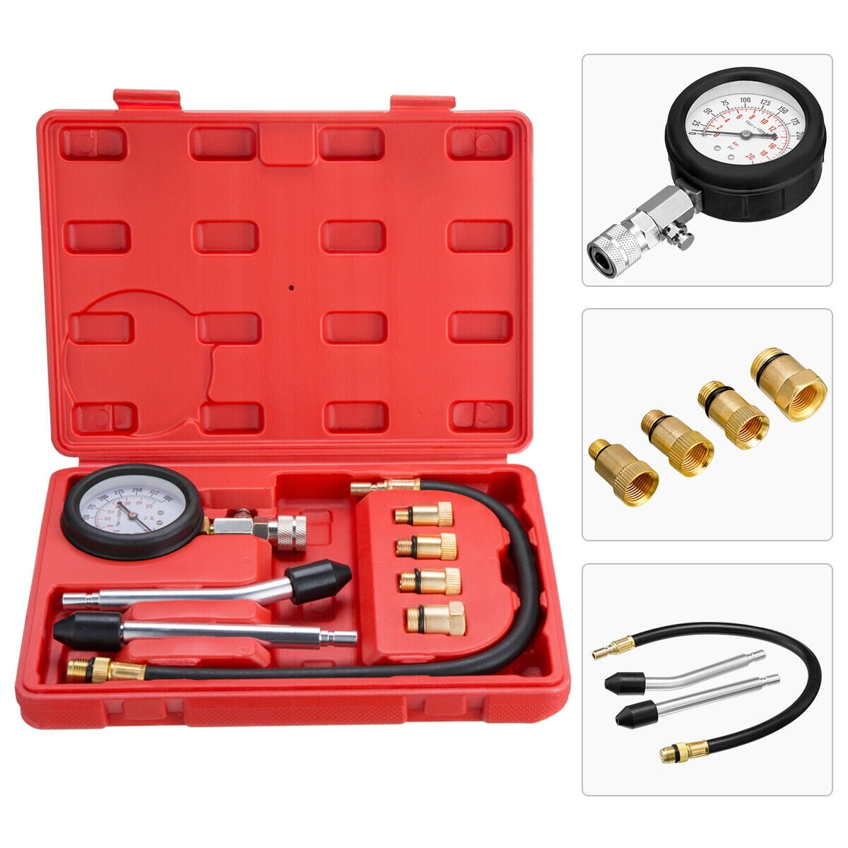 Fuel Injector Pressure Tester Kit Injection Pump Pressure Tester Gauge Car Tools