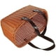 thumbnail image 5 of Picnic Shopping Basket Rectangular Chocolate 13×8.7×7.5in Carrying 1Pack, 5 of 5