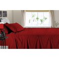 thumbnail image 2 of 100% Egyptian Cotton, 400TC, 1 Piece Flat Sheet, 1 Piece Fiited Sheet with 18" Deep Pocket & 4 Piece Pillowcases, All Season Uses Bedsheet Set 6 Piece-Burgundy Stripe, Cal-King Size, 2 of 6