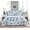 Blue Shell, variant on Smuge 3Pcs Twin Size Seashell Bedding,Soft Lightweight Microfiber Bedding Bedspreads Reversible Coverlet, 1 Quilt & 2 Pillow Shams (Blue)