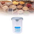 thumbnail image 2 of Contenedor De Almacenamiento De Alimentos De 1000 Ml Con Tapas, Botes De Plástico Apilables Para Alimentos Secos, Recipientes Herméticos Para Cereales Para Organización Y Almacenamiento (Azul), 2 of 4