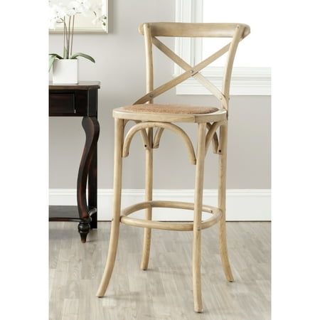 SAFAVIEH Franklin X Back Bar Stool Oak
