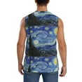 thumbnail image 4 of Fotbe Men's The Starry Night Print Men's Sleeveless Muscle Tank Tops Casual T-Shirts for Gym Workout Beach-XX-Large, 4 of 8