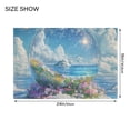 thumbnail image 4 of Yayeee Bath Rug for Bathroom Floor Non Slip Rectangle Fluffy Soft Absorbent Mat, 16"x24", Crystal Ocean, 4 of 7