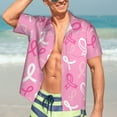 thumbnail image 7 of Disketp Hawaiian Shirts For Men,Breast Cancer Awareness Print Mens Casual Short Sleeve Button Down Shirts Beach Shirt, 7 of 7