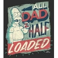 thumbnail image 2 of Men's The Simpsons Father's Day Homer Simpson All Dad Half Loaded Graphic Tee Charcoal Small, 2 of 5