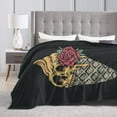 thumbnail image 5 of ZNDUO Lightweight Microfiber Bed Blanket, Ice Cream Skull Print Art Pattern Super Soft Flannel Cozy Throw Blankets, 50"x40", 5 of 8