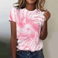 thumbnail image 2 of Summer Tops for Women 2026 Rainbow Tie Dye Shirt Short Sleeve Casual Summer Vacation Going Out Tee, 2 of 6