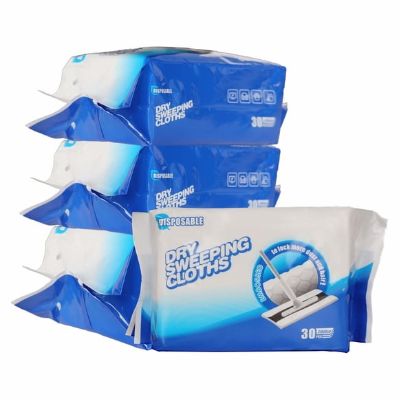 JEBBLAS Disposable Mop Cloth Dry Sweeping Pad for Floor Mop Sweeping Cloths (Pack of 120)