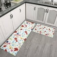 thumbnail image 2 of Pioneer Flower Floral Print Pattern Kitchen Rugs Sets Of 2,Anti Fatigue Kitchen Mat Rugs Non Slip Washable,Decorative Kitchen Floor Mats for Kitchen,Sink,Laundry,17"x30"+17"x47", 2 of 7